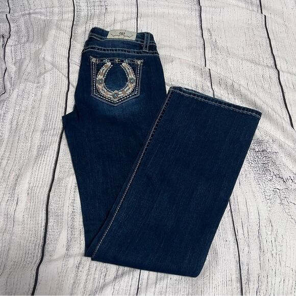 Miss Me Shining Horseshoe Bootcut Jeans Size 29X34 - Picture 1 of 10